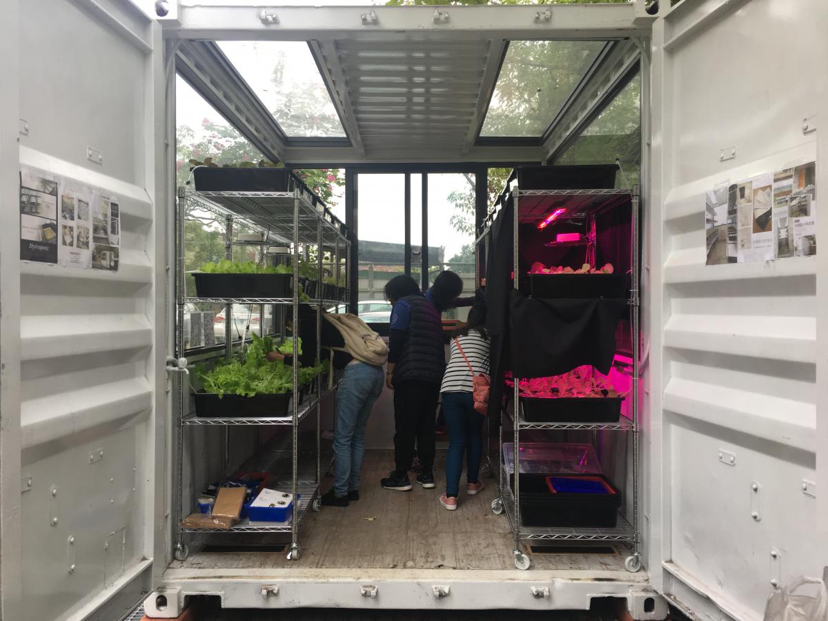 食農教育 全台唯一移動式 有機質水耕貨櫃溫室 在嘉大附小 peopo 公民新聞
