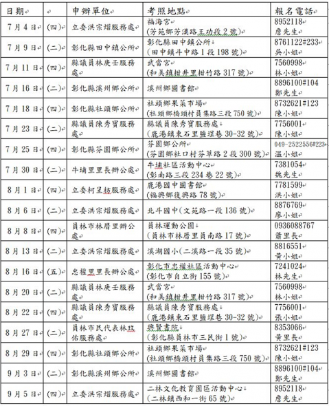 彰化監理站暑期考機車駕照行動列車開跑監理下鄉考照名額有限報名要快 Peopo 公民新聞