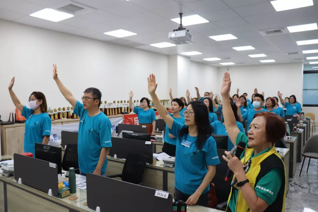圖二:全體學員宣誓遠離毒品