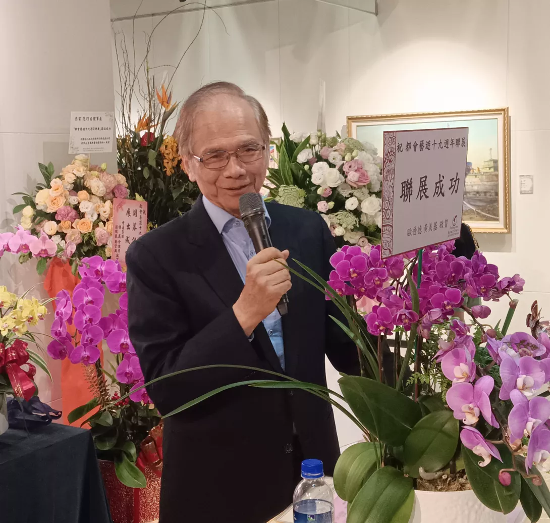 前立法院院長游錫堃應邀致詞。(攝影∕記者鄭松維)