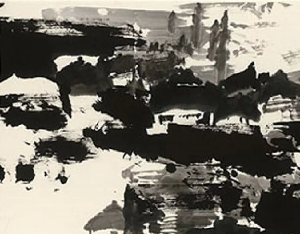 李奇茂〈伊期坦堡行腳〉,2016,水墨設色、紙本,70x70cm