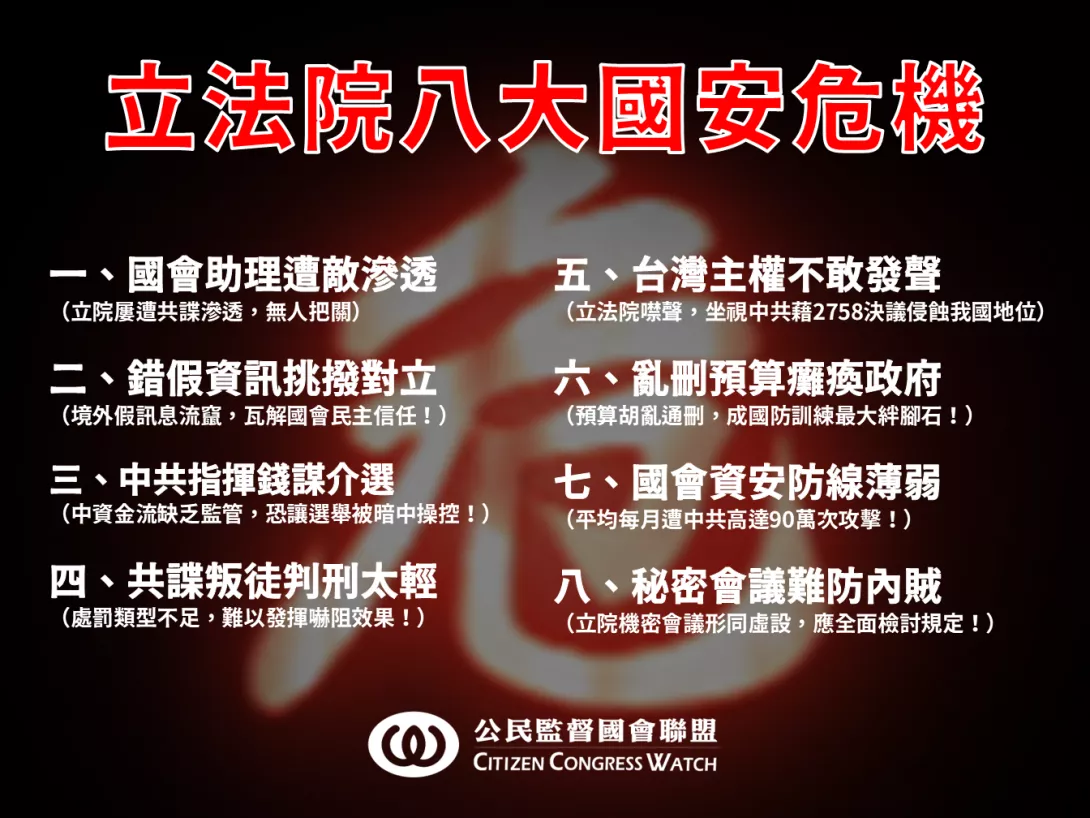 立法院八大國安危機