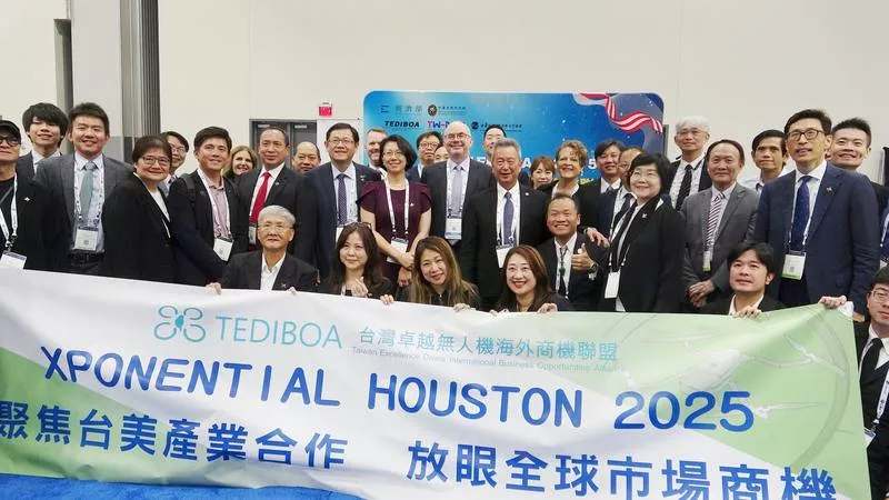 台美推動無人機合作之際,目前在德州休士頓舉行的XPONENTIAL無人機展吸引多家台灣業者參展。