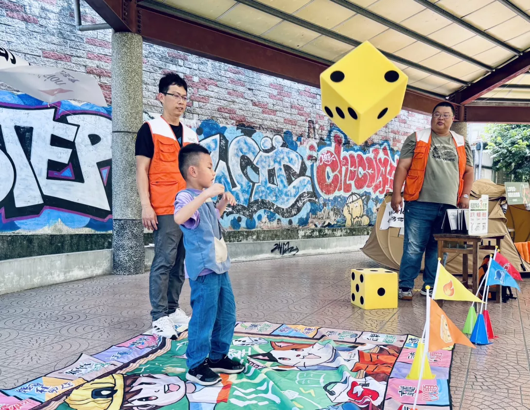 ▲防災小學堂答題活動,在互動中深化知識。