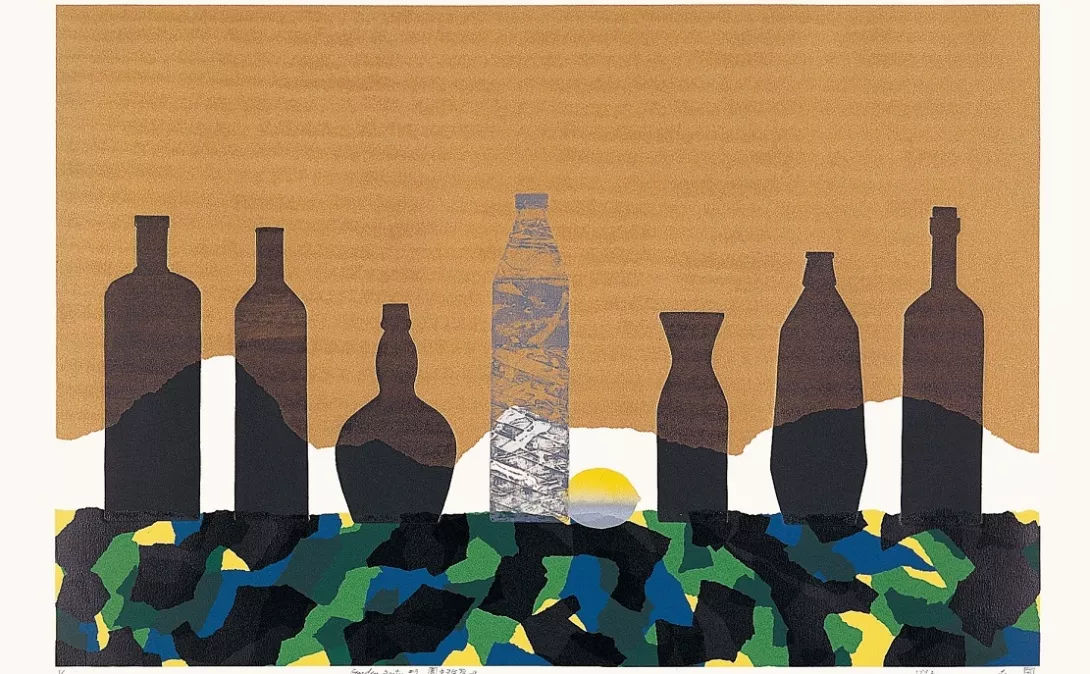 園中雅聚#9 1992 絲網版、紙凹版、金屬蝕刻版 54×81cm 香港藝術館 國立台灣美術館