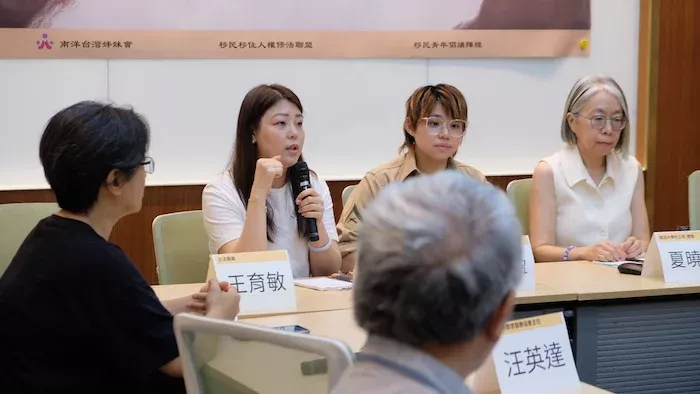 姊妹會理事長洪滿枝也出席記者會。攝/曾玉婷