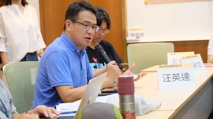 桃園市群眾服務協會主任汪英達。攝/曾玉婷