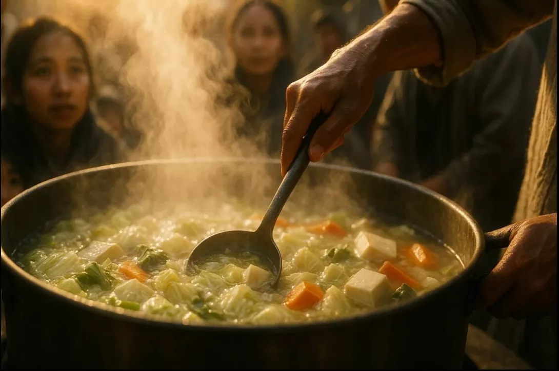 熱騰騰的鍋內食物 (AI 合成照片)